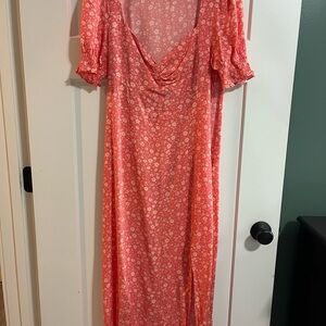 Marcel Midi Dress Sweetheart Puff Sleeve